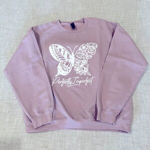 Purple “Perfectly Imperfect” Butterfly Sweatshirt